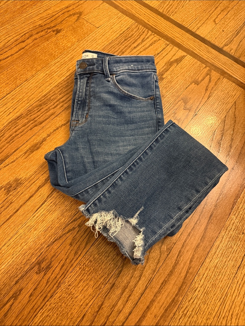 Abercrombie & Fitch Super Skinny Ankle Jeans in Light Blue